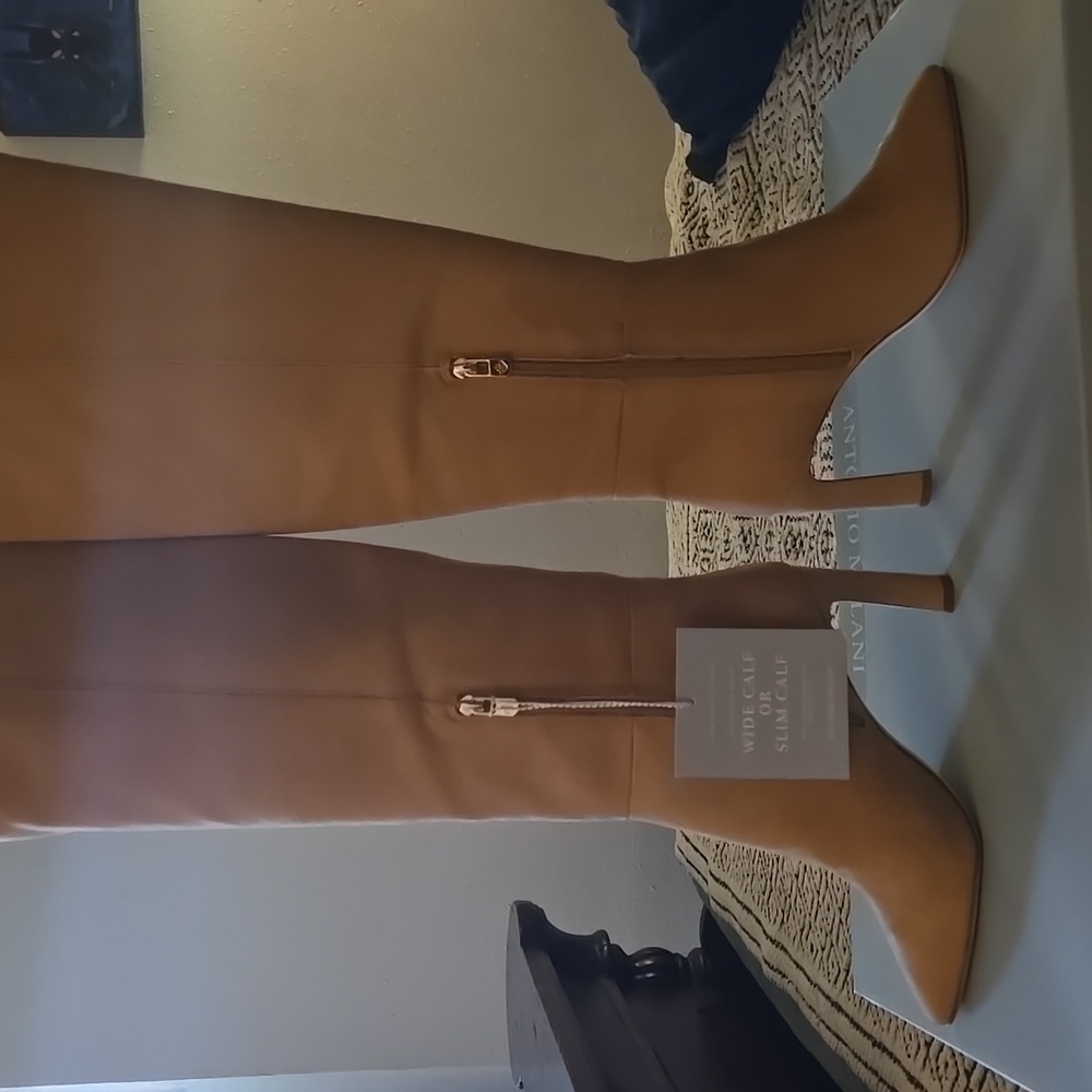 Antonio Melani Leather Stellah Boots Italian Clay 8.5 NWB